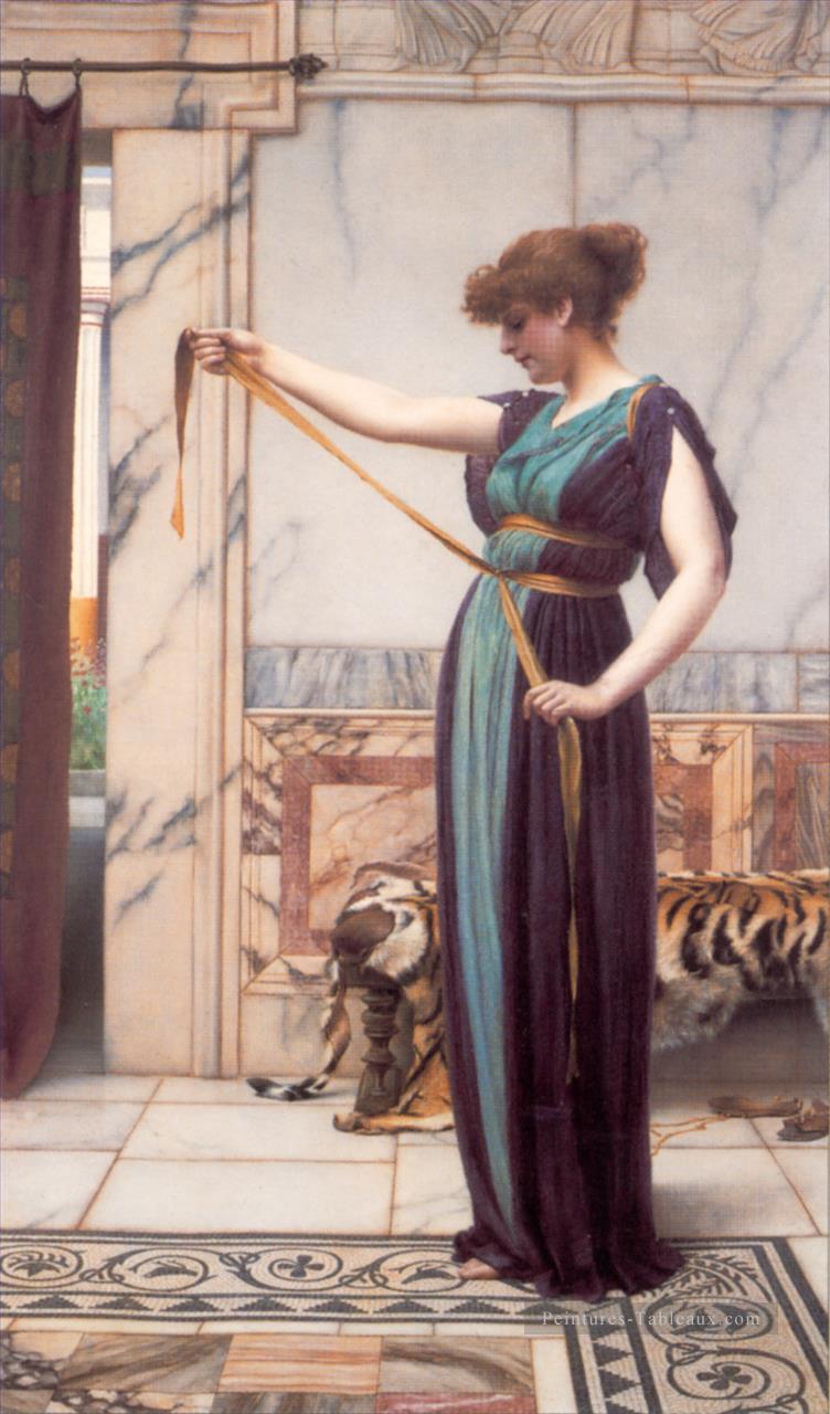 Pompéien dame 1891 néoclassique dame John William Godward Peintures à l'huile